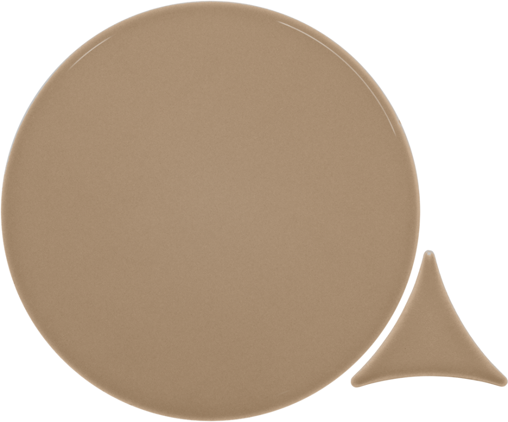 Azulejo 16x16 Circulo Brillo Color Mushroom