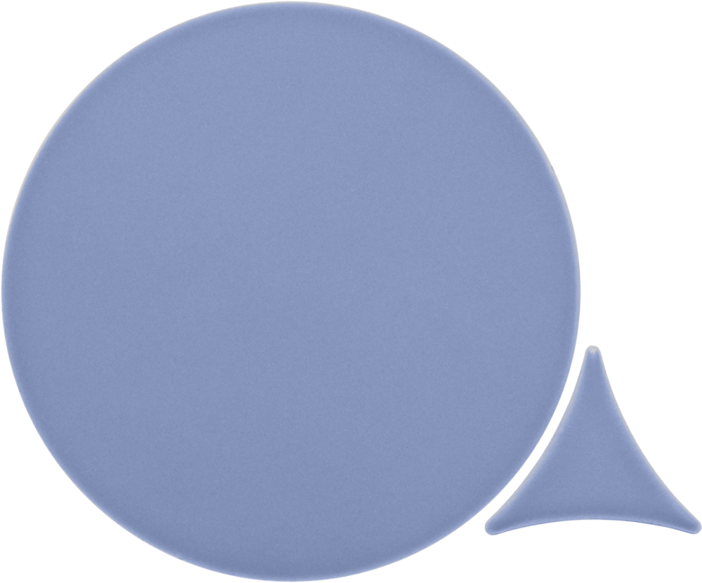 Azulejo 16x16 Circulo Mate Color Sky Blue